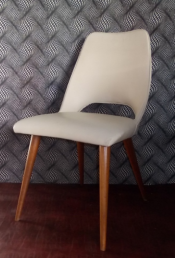 Stylish Vinyl Mid Century Dining Chair