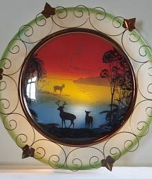 Sunset Deer Scene, Wall Lamp