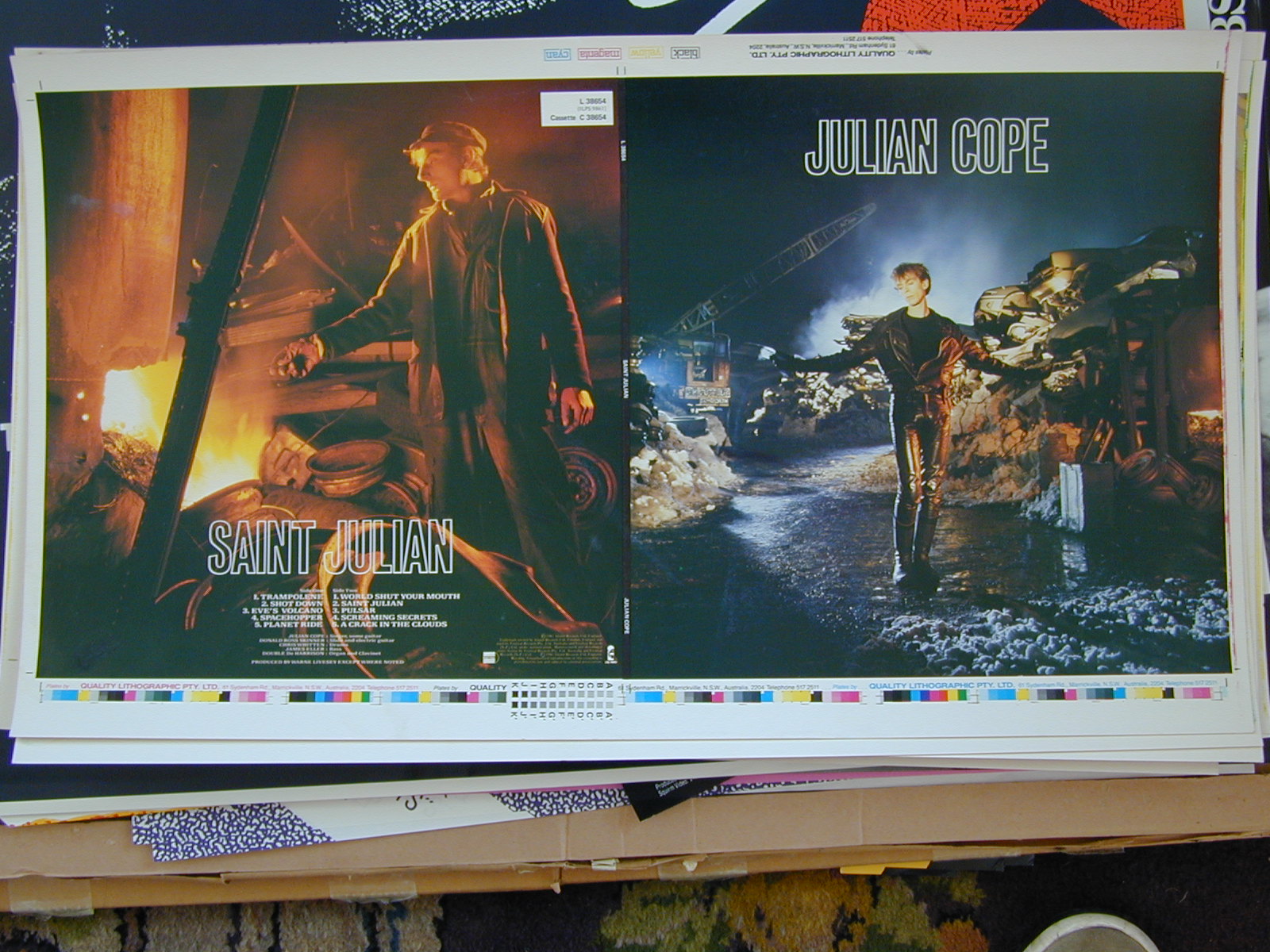 Untrimmed record sleeve - Julian Cope - Saint Julian