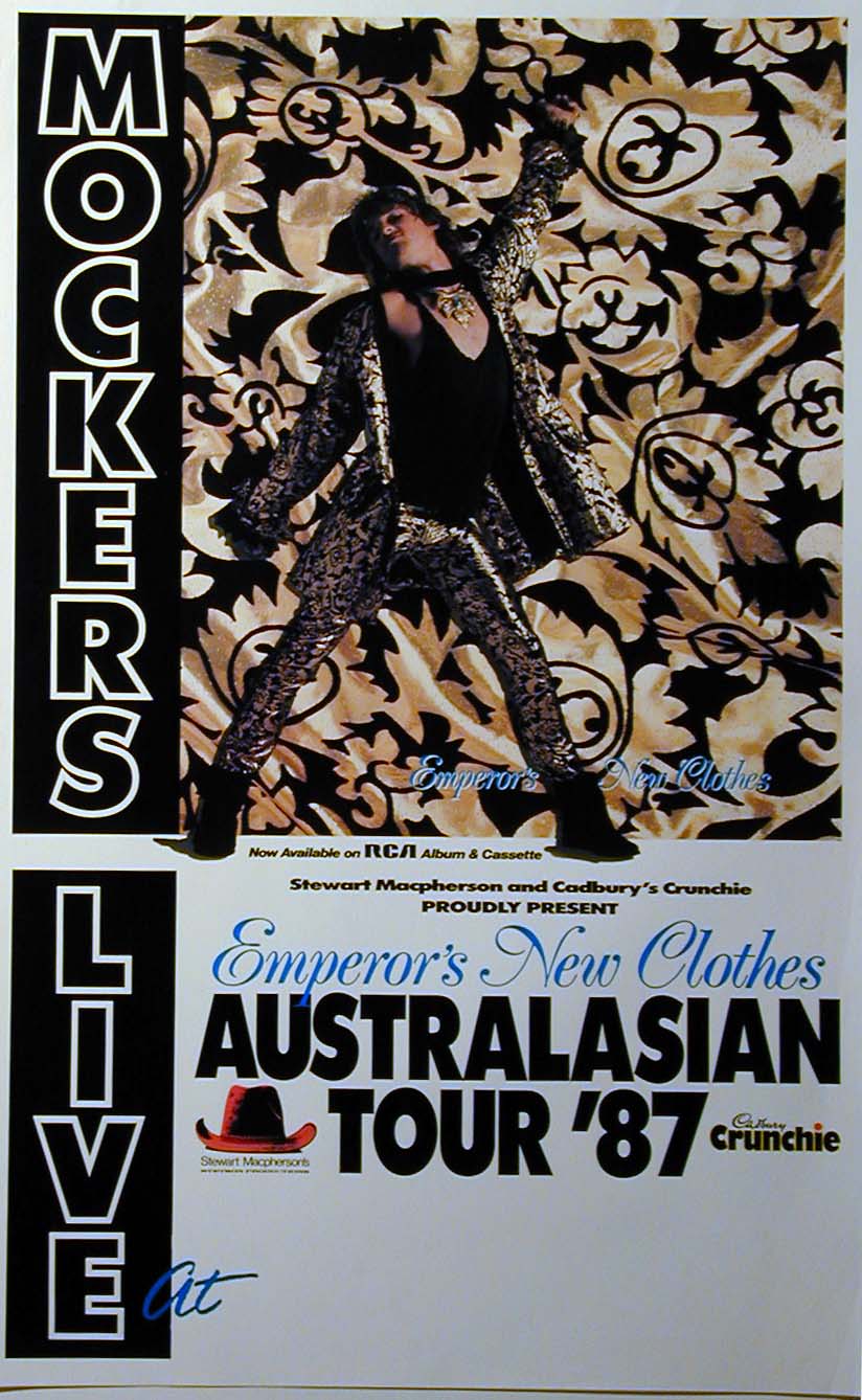 Promotional The Mockers - The emperor's new clothes - Australasian tour 1987.