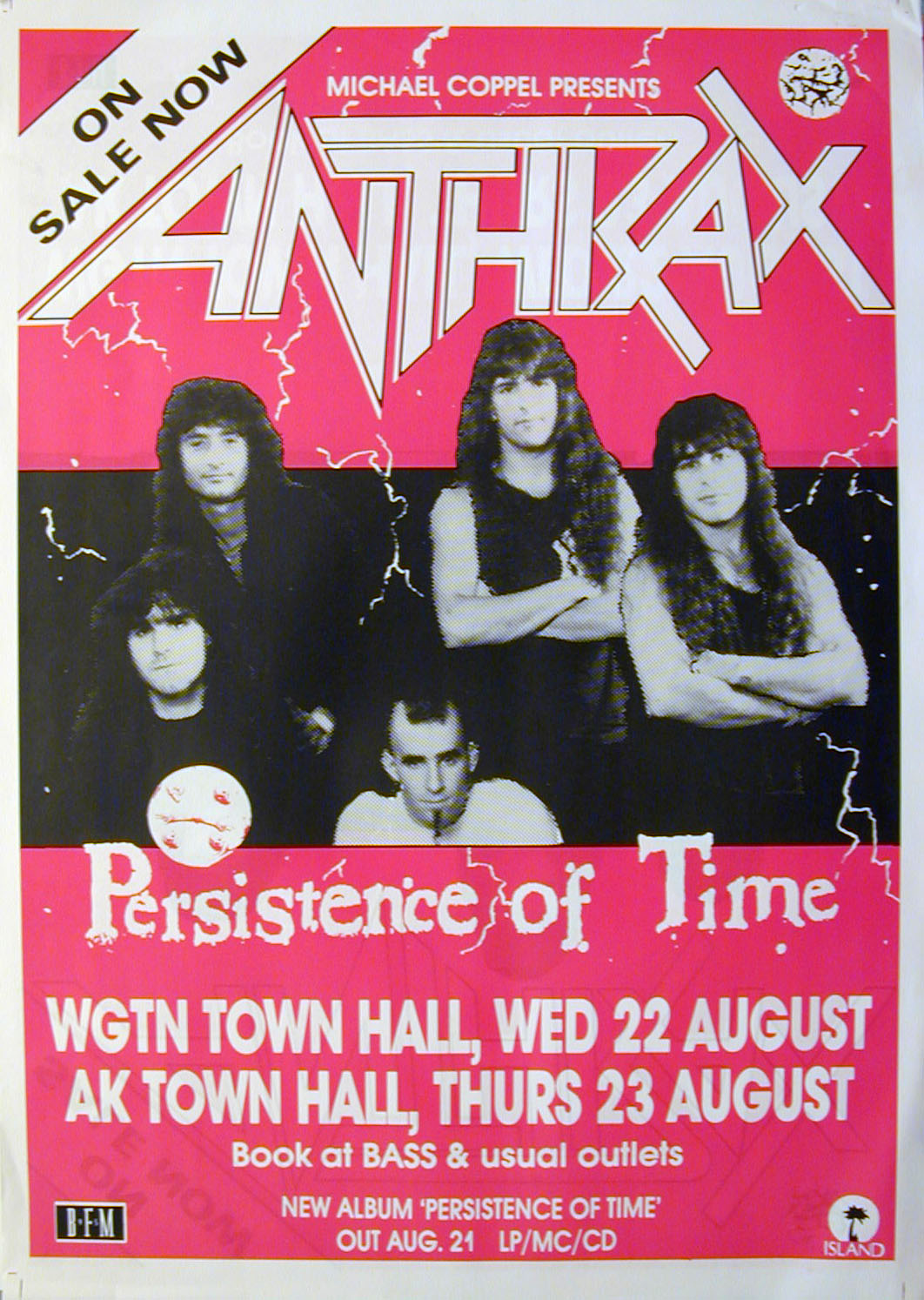 Anthrax - Persistence of time - New Zealand Tour